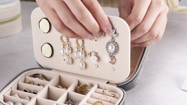 Boîte à Bijoux En Velours, Petit Organiseur De Voyage Compact