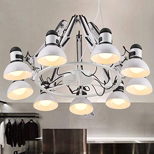 Preisvergleich Produktbild Schlafzimmer Wohnzimmer Dekoration Kronleuchter, Kronleuchter, Retro Creative Industriespinne 9 Waage-im-Kopf-Bekleidungsgeschäft Restaurant Bar Kronleuchter Kronleuchter Beleuchtung Kronleuchter (wei