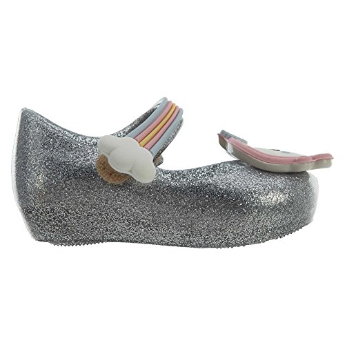Mini Melissa Girl's Mini Ultragirl Unicorn (Toddler/Little Kid) Silver Glitz 7 Toddler M #TOP1