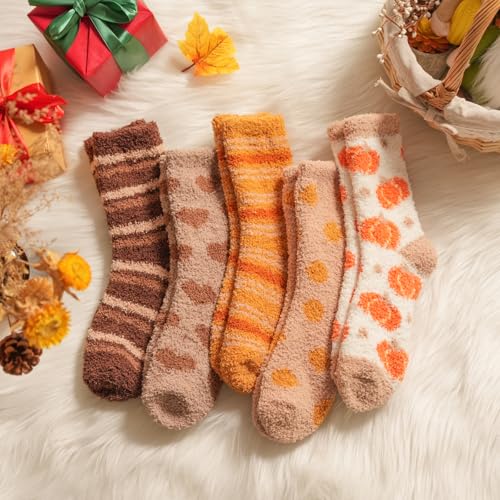 Image of Fuzzy Socks for Women Fluffy Cozy Slipper Socks Fall Halloween Socks Gifts