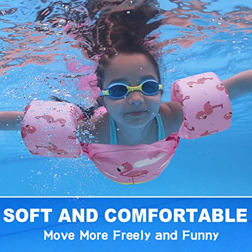 Double Couple Toddler Swim Vest with Sleeves Cartoon Adjustable Strap Swimming Jacket Pool Floaties for Kids 20-50 Pounds Boys and Girls Child by Double Couple - Used condition - Image 6