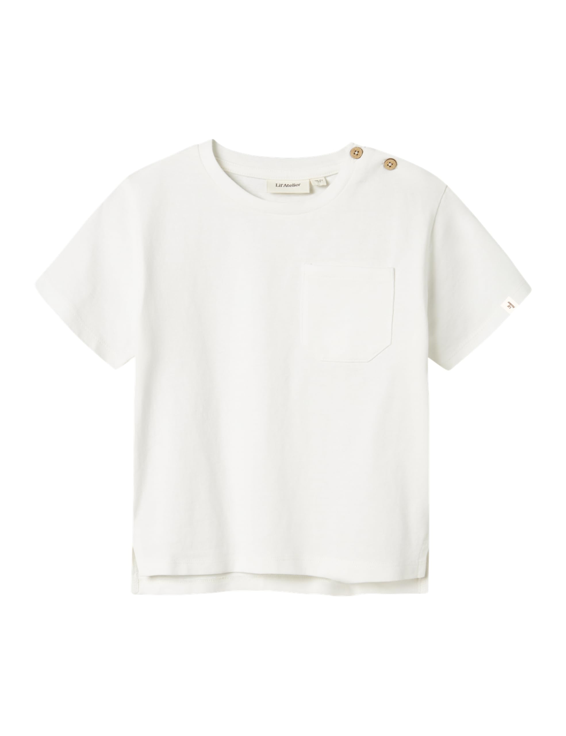 NAME IT Chłopięcy Nmmdolan Ss Loose Top Lil, Coconut Milk, 122-128