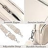 DKIIL NOIYB Crossbody Bags for Women, Genuine Leather Cross Body Bag Women with Adjustable Wide Strap Multiple Pockets Handbags & Shoulder Bags #4