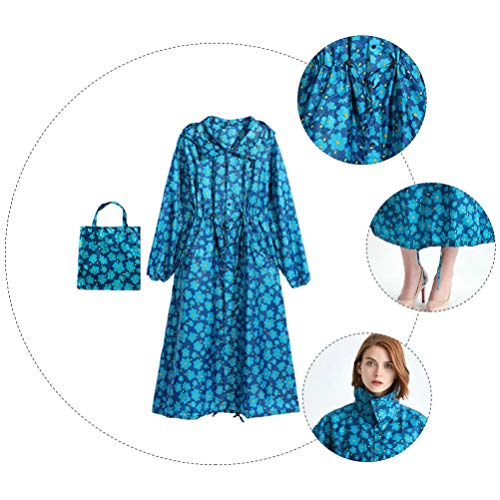 BESPORTBLE Capa de chuva feminina à prova d'água com capuz, leve, dobrável, à prova de vento, capa