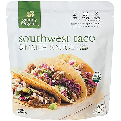Simply Organic Southwest Taco Simmer Sauce Cover