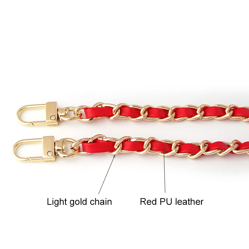 Cadenas Para Bolsos 5/10 Uds correa de hombro de cadena de Metal correa de bolso de hombro de cuero de PU desmontable cinturones de 120cm de largo for bolso Correa accesorios for bolso Cadena Bolso(Nu