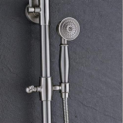 Robinet de douche mural pluie avec douchette à main brossée - 3