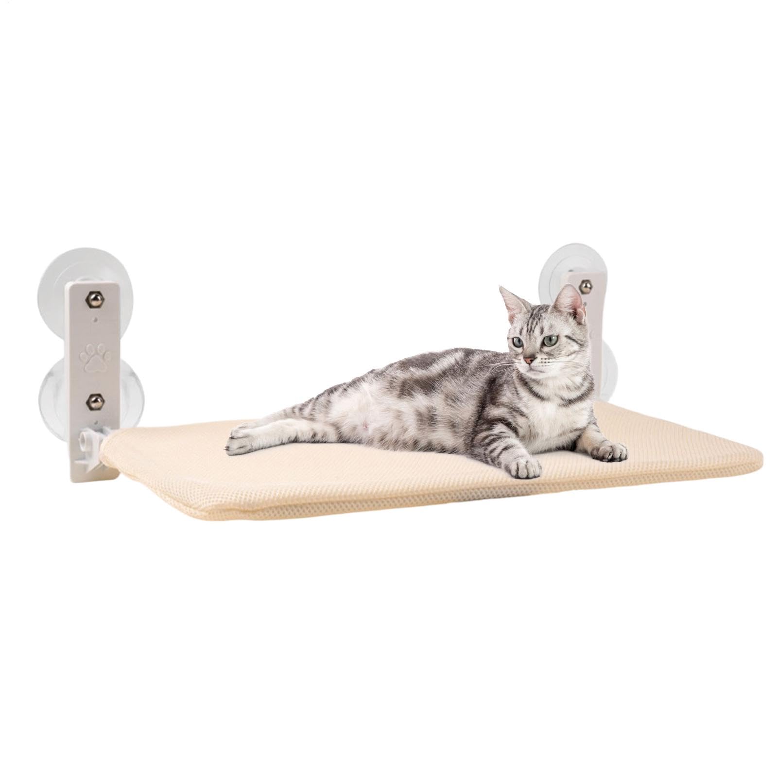 Cordless Cat Window Perch - Cat Wall Hammock with 4 Suction Cups | Foldable Cat Window Hammock | Cat Hammock Bed | Cat Bed Seat for Windowsill, Bedside, Drawer and Cabinet