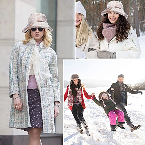 LADES-Bob-Femme-Hiver-Winter-Bucket-Hat-Bob-Seau-Chapeau-dhiver-Pecheur-en-Peluche-Femme-Chapeau-de-Fausse-Fourrure