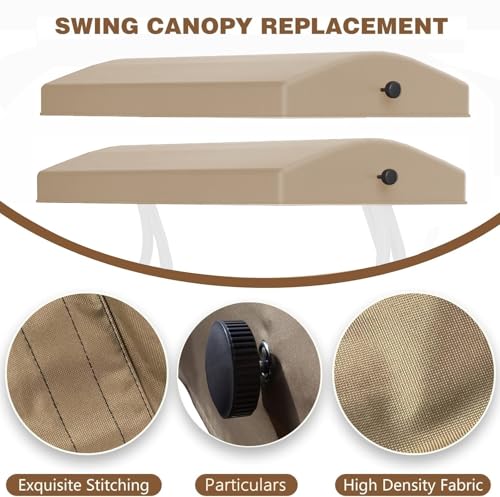 Toldo de repuesto para columpio ToCover impermeable de 152 x 124 cm 5