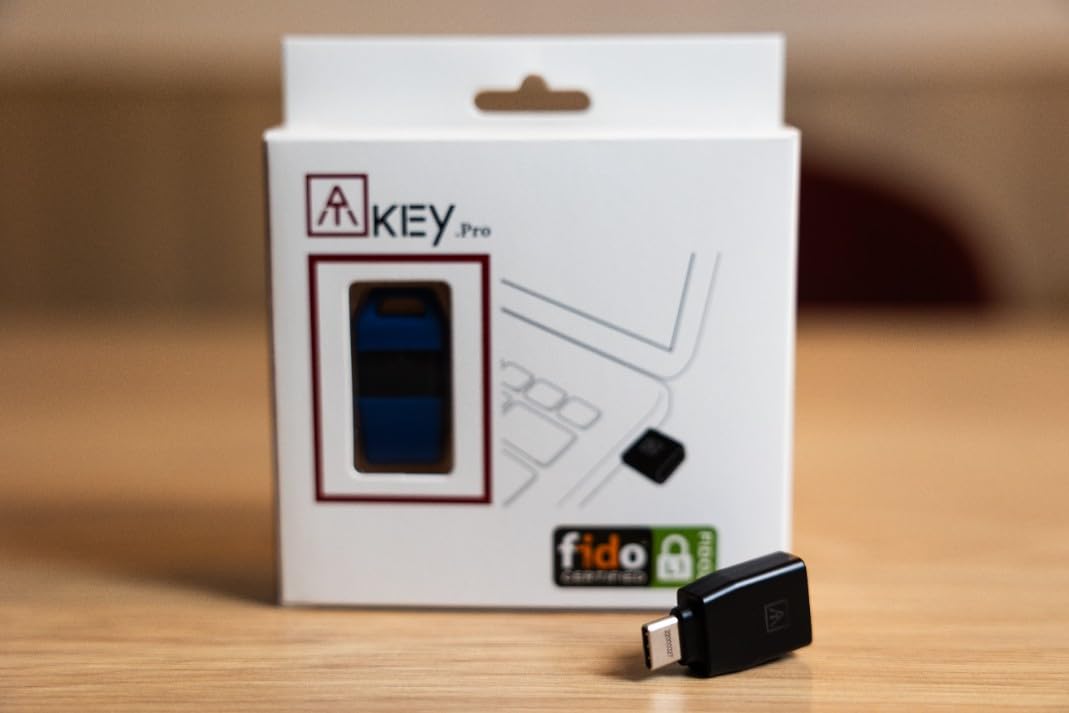 ATKey.Pro Clé de sécurité USB-C (biométrie, Lecteur d'empreintes digitales, FIDO2, Connexion sans Mot de Passe, Windows, Entra ID, macOS, Linux, Chrome OS, Compact, sans Pilote)
