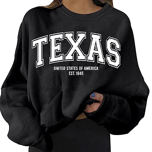 Sweat lettre imprimée femme col rond pulls amples manches longues