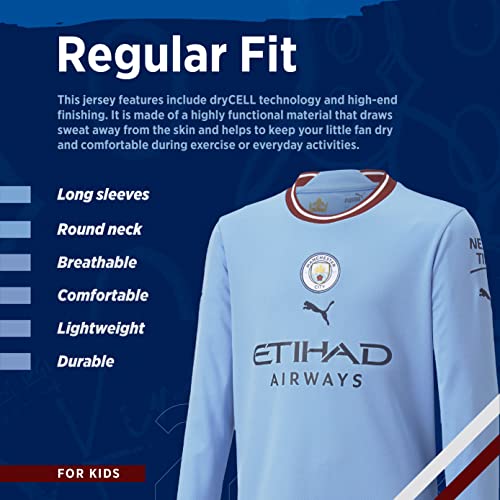 Manchester City Maglia Gara Home 2022/23 - Bambino...