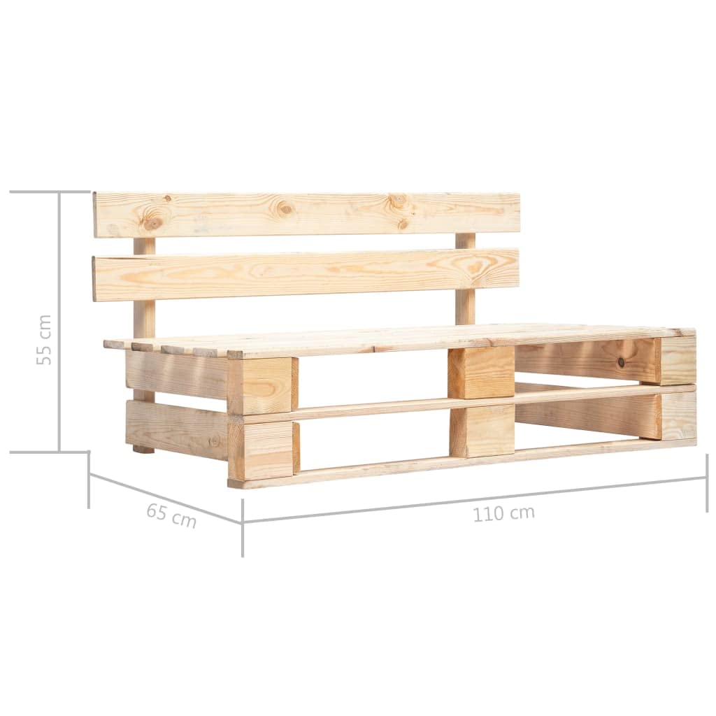 Banco de madera de pino tratado a presión para jardín, terraza y sala de estar, resistente a la intemperie, duradero, fácil de montar, ideal para relajarse