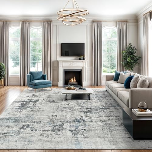 Soalmost Abstract Rug 8x10 Large Living Room Rugs Neutral Modern