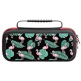 Cómodo de transportar y diseñar: nuestra funda de almacenamiento para Switch Lite tiene un asa de estudio para que lo lleves. El patrón está diseñado e impreso en cada funda, cuando encuentres el bonito patrón, puedes comprarlo sin ninguna preocupación.