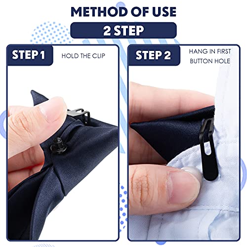 2 Pieces 14 Inch Boy's Clip On Ties Solid Color Clip On Ties Pre-Tied Neckties For Office School Graduation (Navy Blue) #TOP3