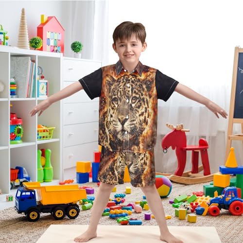 Image of visesunny Little Boys Short Sleeve T-Shirt Beach Shirts Casual Shorts Set Summer Clothes for Kids Outfits