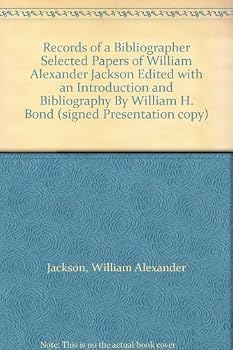 Hardcover Records of a Bibliographer Book