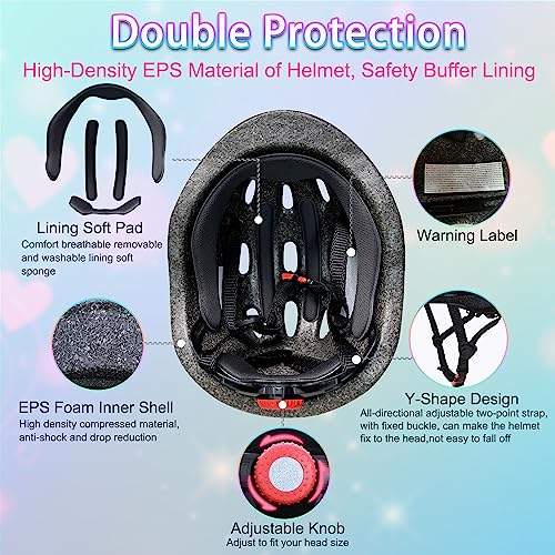 Fikomash Kids Helmet Adjustable Toddler Bike Helmet Pad Set For 3-5-8 Years Boys Girls With Knee And Elbow Pads Wrist Guards For Skateboard Skating Roller Skates Bicycle Protective Gear Set #TOP2