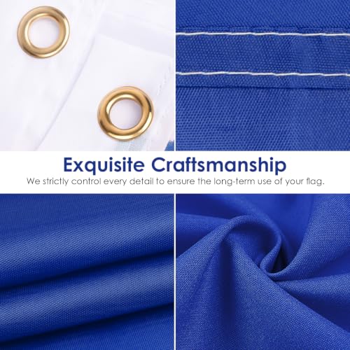 Image of AhfuLife Nicaragua Flag 3x5 Ft, Large Nicaraguan Flags for Outside - Double Side with Brass Eyelets for Olympic Party Decorations, Soccer Party Decoration Bar Garden Street Decoration Indoor Outdoor