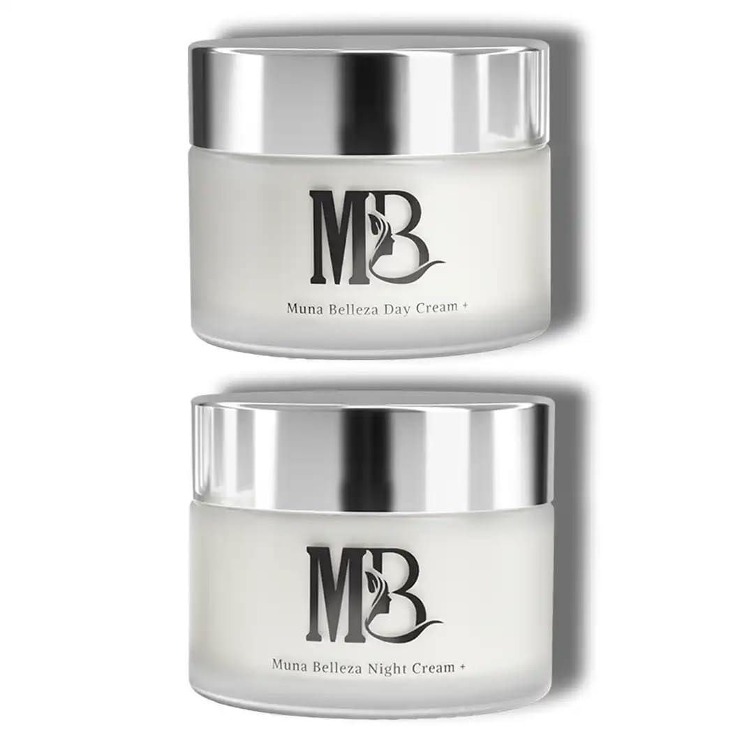 Muna Belleza Dark Spot Remover for Face - Hyperpigmentation Treatment for Melasma, Freckle, Sun Spots - For All Skin Types, Anti-Wrinkle Day and Night Cream Set For Men & Women