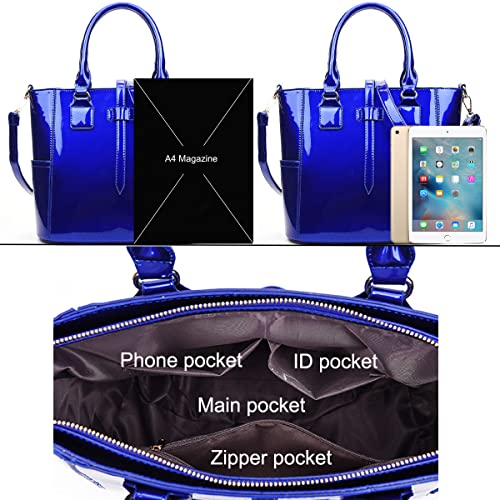Bolso de mujer 3 piezas con manija superior y asas cruzadas miniatura 6