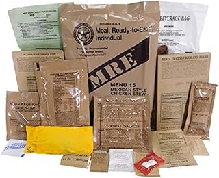 MRE Meals Ready to Eat, Emergency Food Supply, Survival Camping Outdoor 12 Pack Inspection 2025, 2026 (1 Meal (Random), 1 Count)