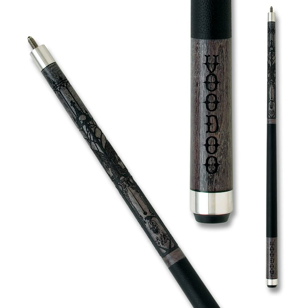 VOODOO Billiards Pool Cue Stick - Grey - Cemetery - 18oz