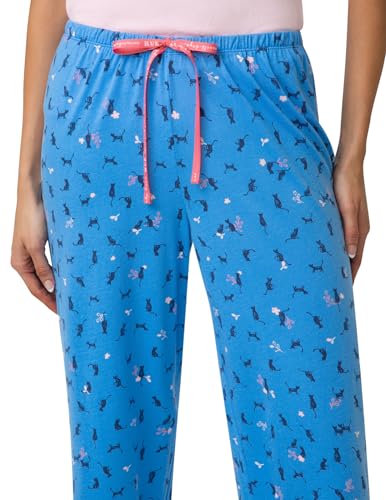 Image of HUE Women's Spring Pajama Separates Soft Whimsical Print Pjs with Flowers, Animals, Garden Themed Pjs, Cocktails