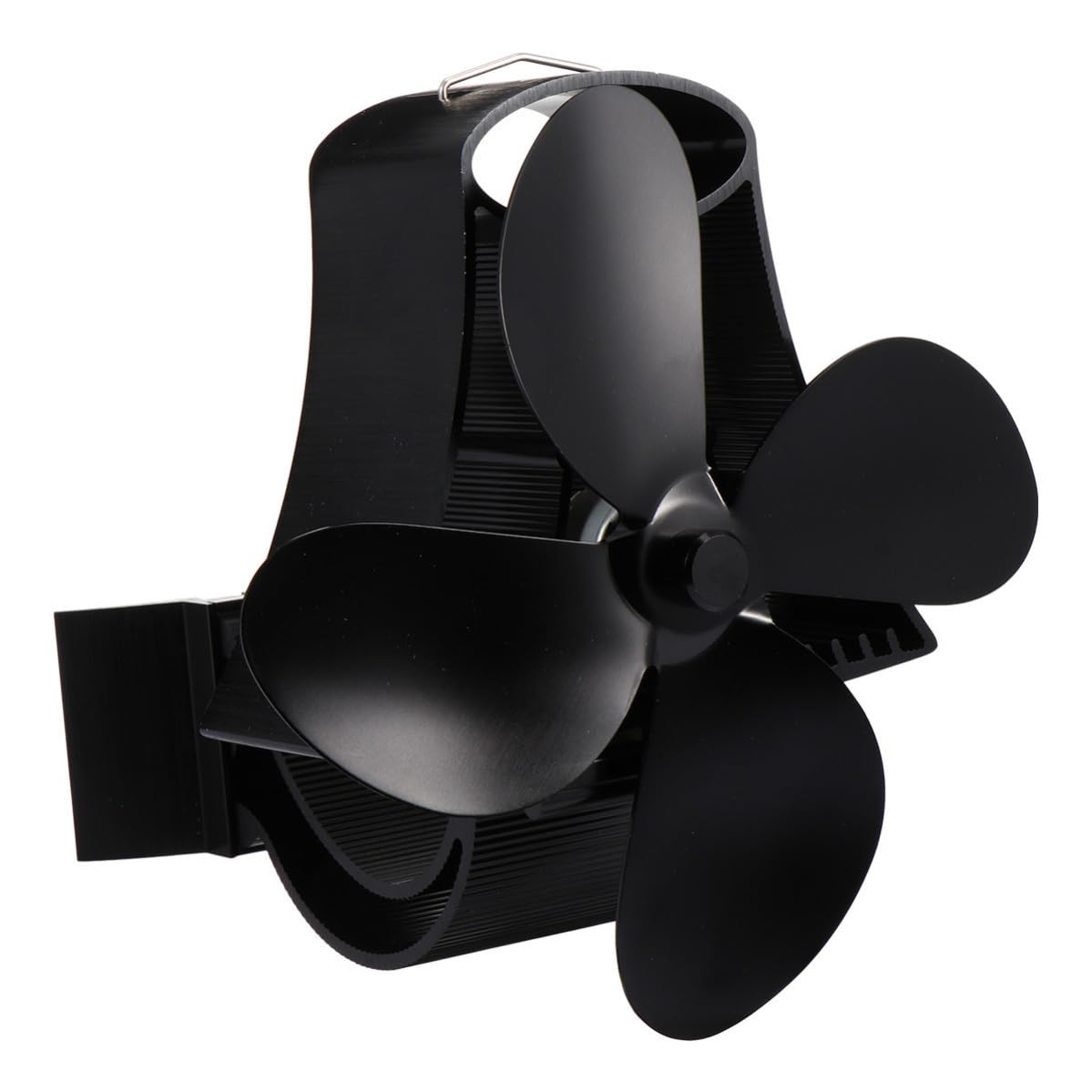 Ciieeo Ventilador de Chimenea Térmico de 4 Aspas, Aluminio Negro