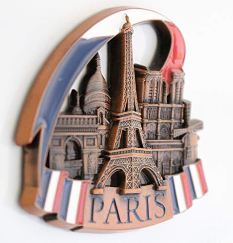 Imán decorativo de metal rectangular tamaño mediano miniatura 2