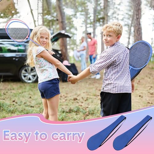 Image of 12 Pack Badminton Rackets Set Including Badminton Racquets, Nylon Shuttlecocks and Carry Bag for Outdoor Backyard Games Beginners