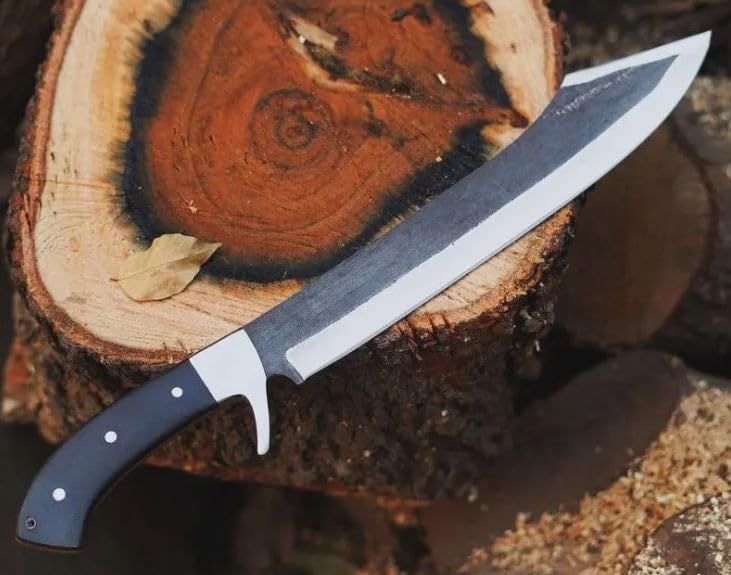 Handmade J2 Steel Full Tang Combat Machete, Perfect Micarta Grip, 20 Inch Long Machete with Leather Sheath
