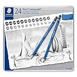 staedtler mars 661 Sechskantform, Schaft blau lackiert mit schwarzer Tauchkappe, Härtegradkennzeichnung