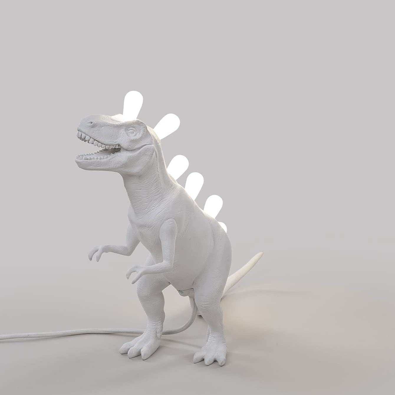 Seletti Jurassic Lamp Rex Lámpara de Mesa Rex con Forma de Dinosaurio Blanco