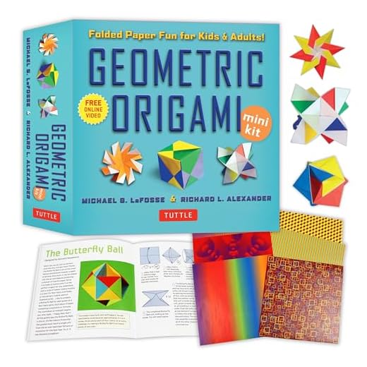 Geometric Origami Mini Kit: Folded Paper Fun for Kids & Adults! This Kit Contains an Origami Book with 48 Modular Origami Papers and an Instructional DVD