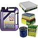 Produktbild QR-PARTS 69368525 Filter Set Inspektionspaket 5 Liter Liqui Moly Motoröl Leichtlauf High Tech 5W-40 MANN-FILTER Innenraumfilter Luftfilter Ölfilter