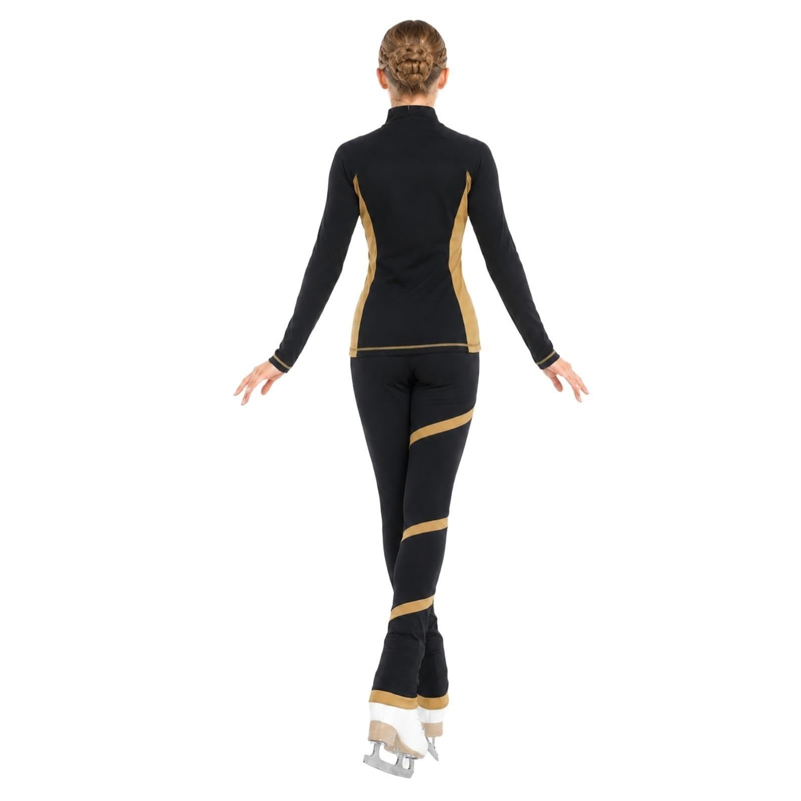 Damski Teens Dres Łyżwiarski, Bluza na Zamek i Spodnie Stretch