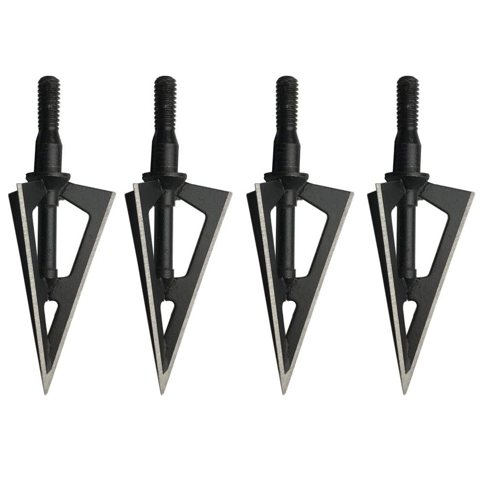 Lot De 12 Pointes De Flèche Broadheads – Acier, 100/125/150/200 Grains, Filetage 8-32, à Visser, Pour Chasse Et Tir à L’arc, Carbone/fibre/aluminium