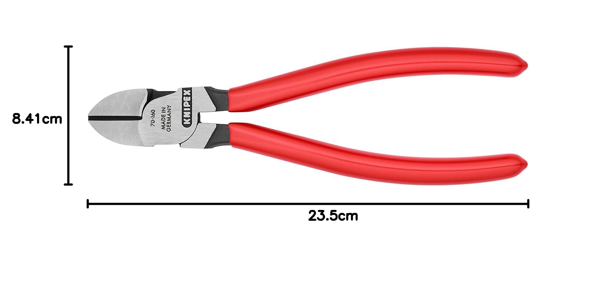 Knipex Pince coupante de côté sur carte LS gainées en plastique 160 mm, 70 01 160 SB
