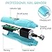 RUCACIO Dog Nail Grinder Electric Pet Nail Trimmer Clippers for Small Medium Large Breed Dog&Cat -Upgraded Professional 3-Speed Electric Recharging Animals Nail Grinder Gentle Painless (Blue)