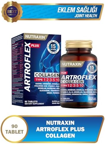 Nutraxin Artroflex Plus Collagen | Tip II Kolajen, Glukozamin, Kondroitin, MSM ve Hyalüronik Asit | Şeker ve Gluten İçermez | 90 Tablet - Görsel 3