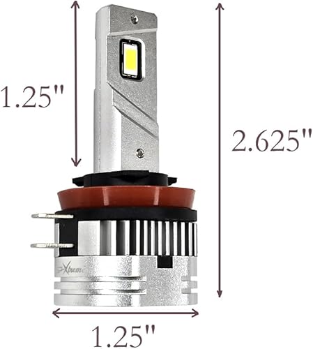 Miniatura 3 de GP XTREME H11b - Bombillas de xenón súper blancas de 6000 K, haz alto y bajo, 7000 lúmenes, reemplazo halógeno Plug and Play, ventilador compacto