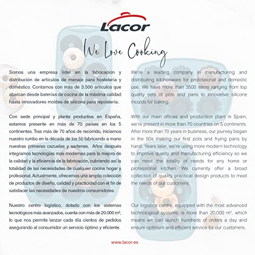 Miniatura 7 de LACOR 68760 - Moldes Repostería Platinum, Molde Donuts, Molde Silicona
