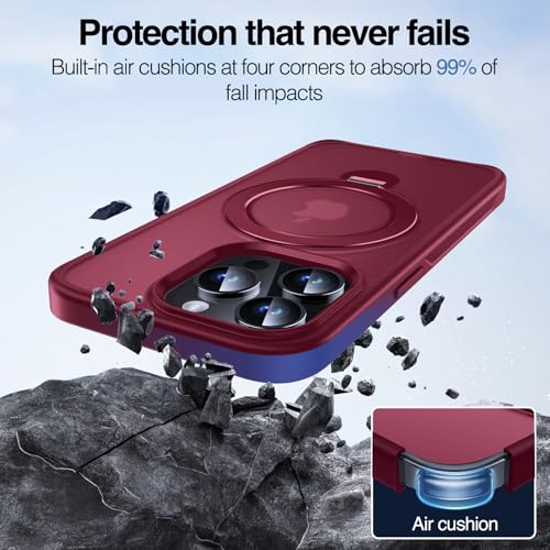 Coque iPhone 13 Pro antichoc rouge compatible MagSafe et étui housse mate - 5