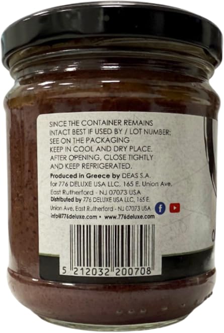 Miniatura 3 de 776 DELUXE FOODS Tarro de vidrio de pasta de aceituna negra Meze de 6.7 onzas | Tapenade griega para untar | Vegano totalmente natural sin