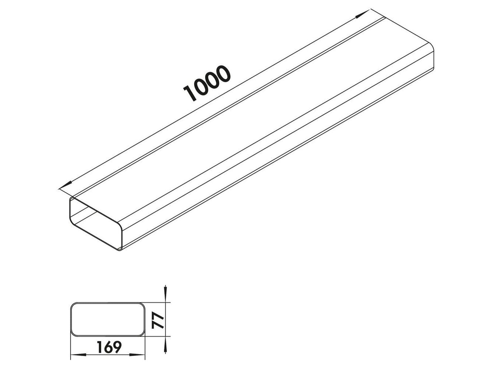 403.3-002 MF-VRO 1000 Flachkanalrohr ohne Muffe