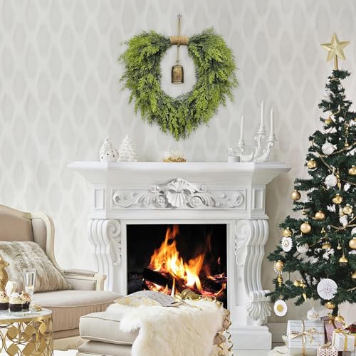 Couronne de Noël artificielle intérieure et extérieure pour décoration de table - 3