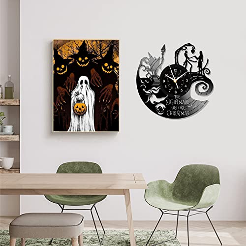 Deksu Classic Jack Decor Wall Clocks, 12 Inch Silent Vinyl Record Clock, Cartoon Movie Theme Wall Decor , Vintage Aesthetics Room #TOP5